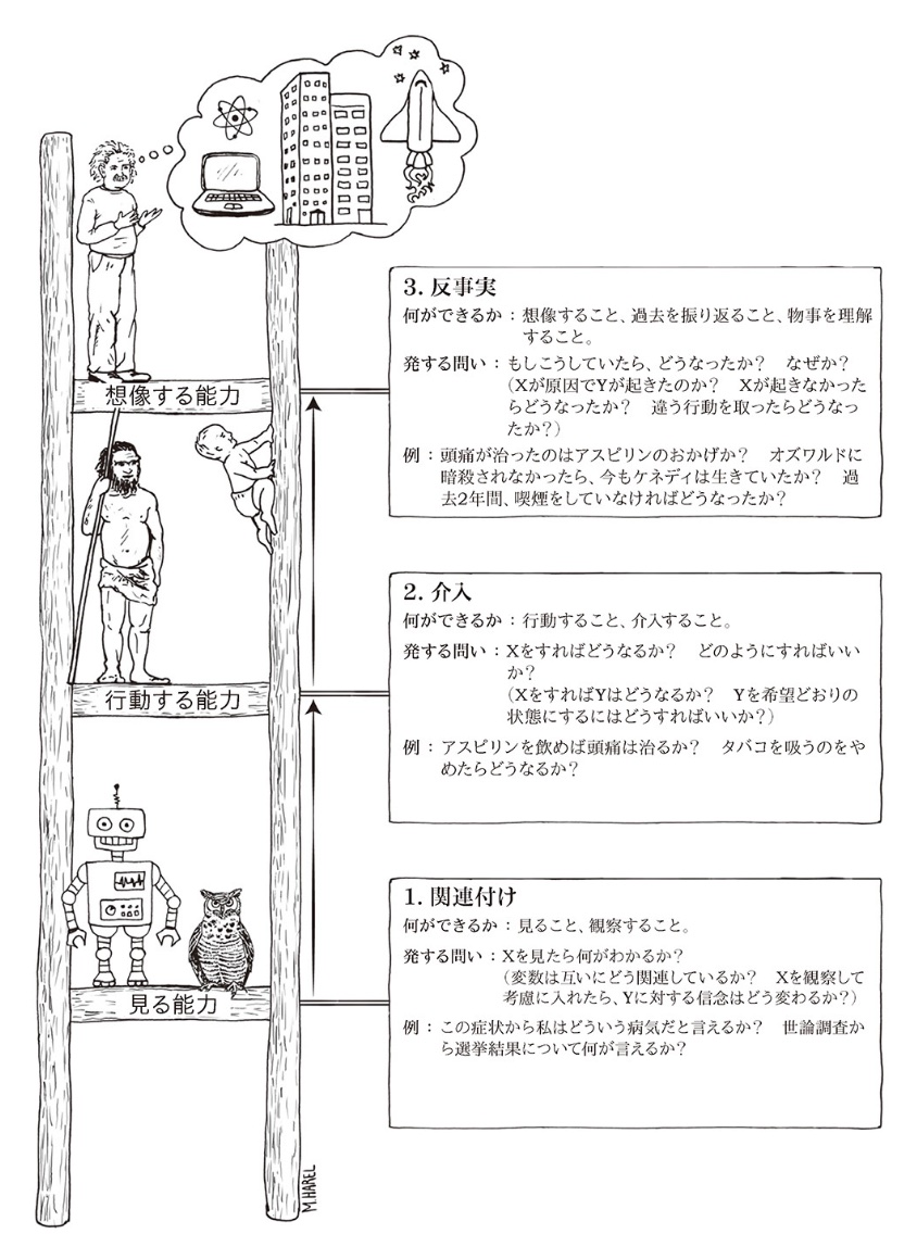 因果のはしご (本書図1-2より)